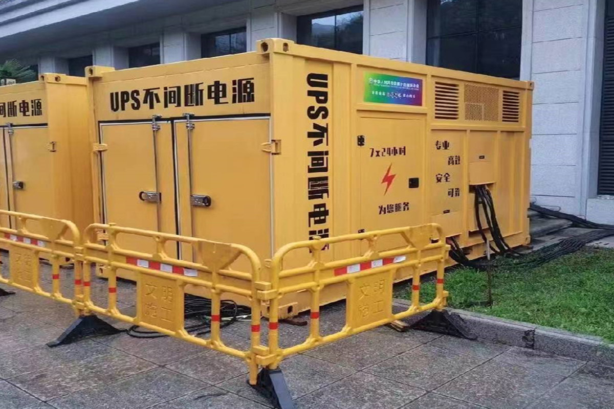 伍家岗发电机租赁施工现场