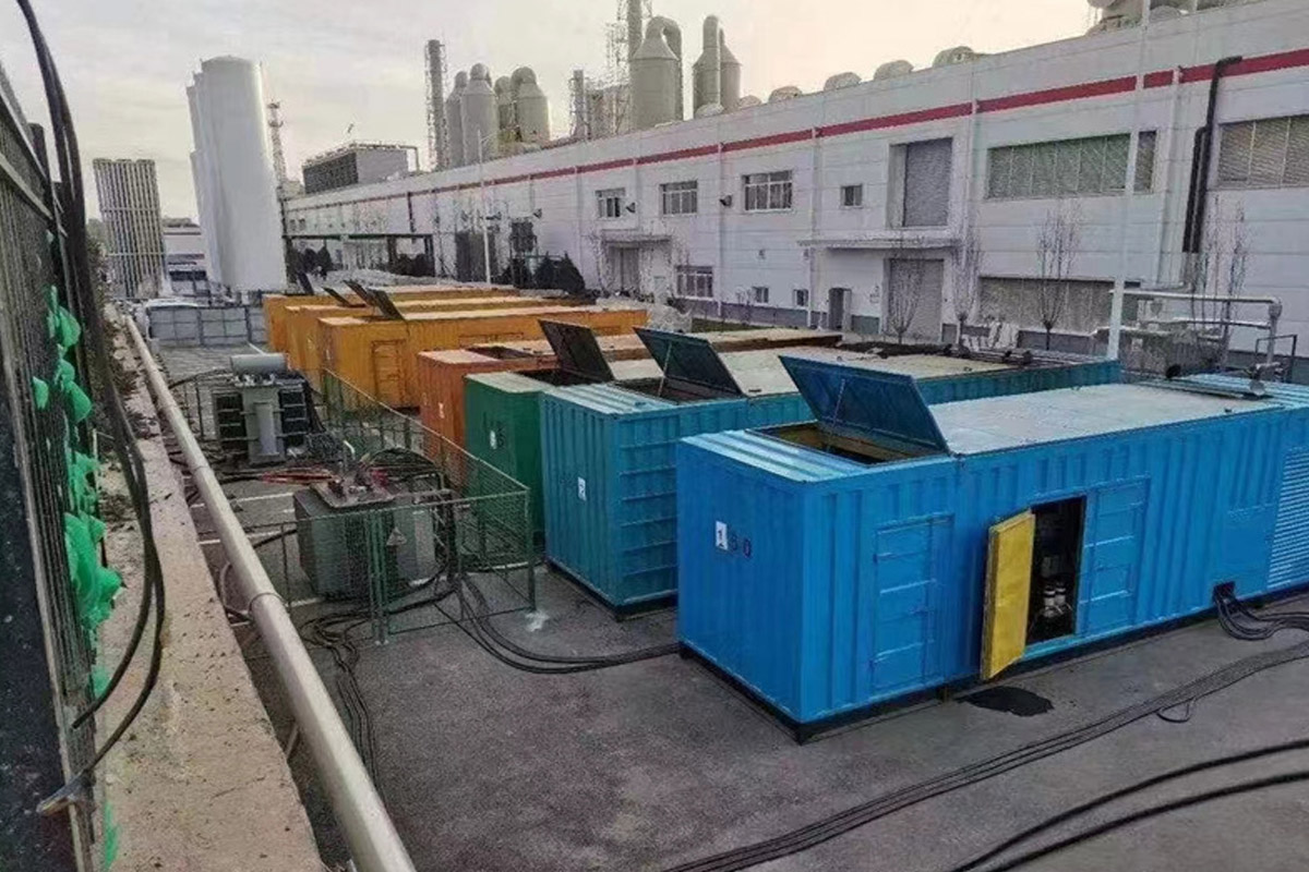 伍家岗发电机租赁施工现场